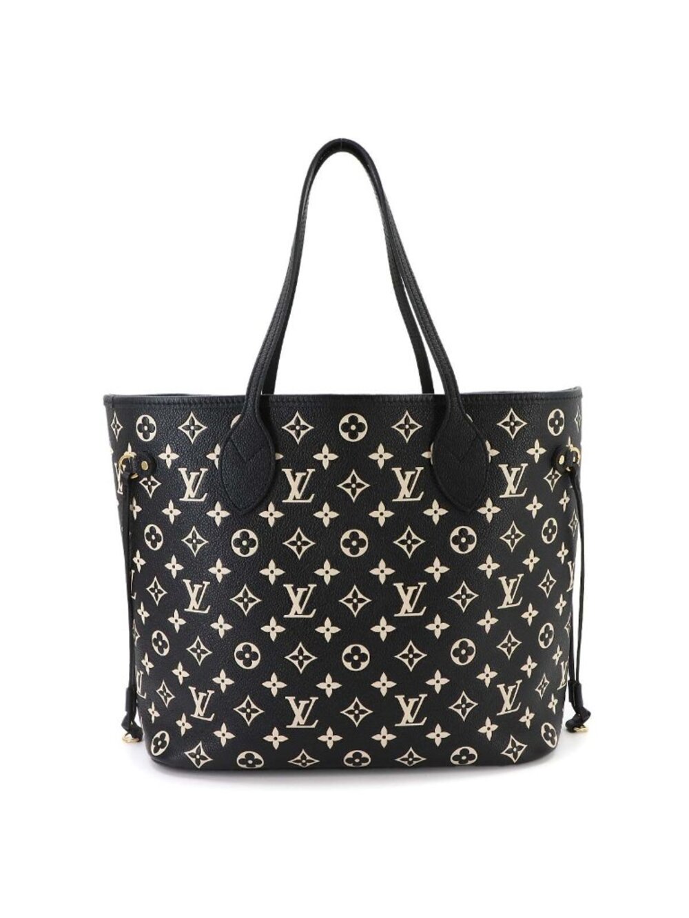 Louis Vuitton Monogram Empreinte Neverfull MM Tote Bag Black White